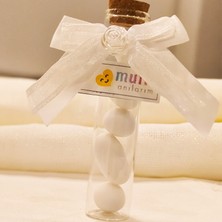 Cam Tüpte Badem Şekerli Nikah Hediyeliği