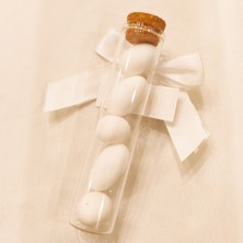 Cam Tüpte Badem Şekerli Nikah Hediyeliği