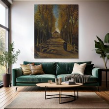 Van Gogh Kanvas Tablo Kanvas Duvar Tablosu Empresyonizm Tablo Poplars-In-Autumn