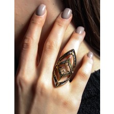 Trend Desenli Antik Ayarlanabilir Kadın Yüzük EUY1270