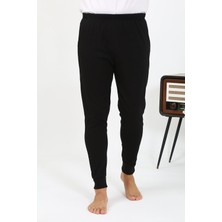 TechMerkez Erkek Pamuk Tek Alt Pijama Siyah 27551