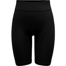 Kadın Şort Onpjaıa Lıfe Hw Seam Long Shorts Noos 15253714-Black