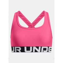 Under Armour Düz Pembe Kız Çocuk Sporcu Büstiyer 1390066-672-G Crossback Bra