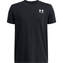 Under Armour Düz Siyah Erkek Çocuk T-Shirt 6001583-001-UA B Sportstyle Taped S