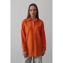 Alinn Butikk Uzun Kol Gömlek - Oranj