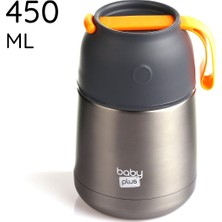 Baby Plus  Vakumlu Çift Taraflı Bebek Mama Saklama Termosu 450 ml