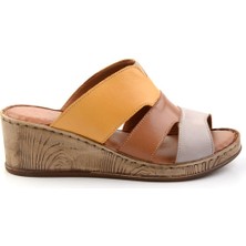 Bambi Hardal Çok Renkli Leather Kadın Terlik K04552000203