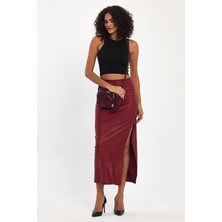 Aron Atelier Cube Bordo Kadın Omuz Çantası