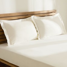 Kaşmir Home Basic %100 Pamuk Tek Kişilik Çarşaf Takımı Offwhite