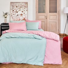Linens Mix&Match Pamuk Saten Çift Kişilik Nevresim Kılıfı Yeşil