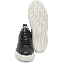 Tergan Siyah Hakiki Deri Erkek Sneaker - E25I1AY57299-A23