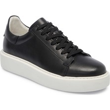 Tergan Siyah Hakiki Deri Erkek Sneaker - E25I1AY57300-A23