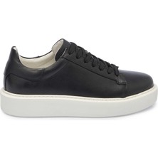 Tergan Siyah Hakiki Deri Erkek Sneaker - E25I1AY57300-A23