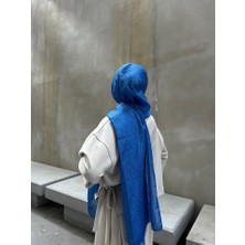 Pamuklu Soft Inci Desen Şal-Saks