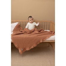 Zeypba Mocha 4 Katlı Müslin Bebek&çocuk Müslin Battaniye