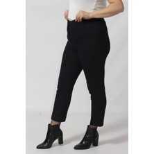 R003 Beli Lastikli Kumaş Büyük Beden Pantolon