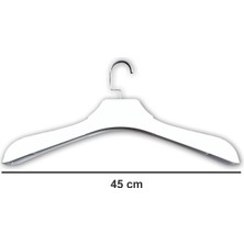 10 Adet Lama Kancalı, Plastik, Ceket, Palto, Kaban  Askısı 45  cm