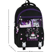 Kawaii Kore Tarzı Kız Çocuk İlkokul Sırt Çantası Termal Beslenme+Kalemlikli Set