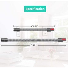 Stayrea Esnek Dar Alan Temizleme Aleti + V8 V10 V7 V11 Elektrikli Süpürge Için Geri Çekilebilir Hortum Takımı, Bağlantı ve Uzatma (Yurt Dışından)