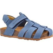 Leo  Deri Çocuk Sandalet Kot Rengi