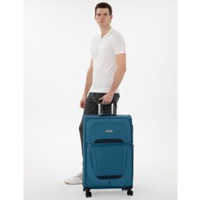 Pierre Cardin Erkek Mavi Büyük Boy Kumaş Valiz 50312932-VR036