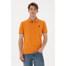 U.S. Polo Assn. Erkek Regular Fit Polo Yaka Kiremit Basic Tişört 50306011-VR031