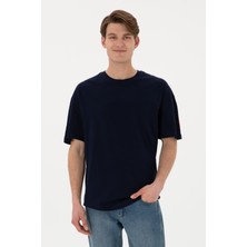 U.S. Polo Assn. Erkek Long Fit Bisiklet Yaka Lacivert Basic Tişört 50305988-VR033