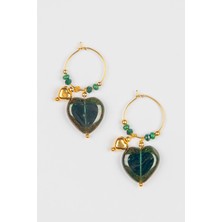 Etnik Otantik Kalp Figürlü Küpe