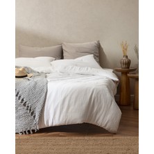 Marla Müslin Tek Kişilik %100 Pamuk Lastikli Nevresim Takımı - Ekru