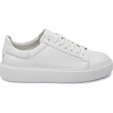 Tergan Beyaz Hakiki Deri Erkek Sneaker - E25I1AY57300-A26