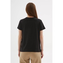 Baskılı T-Shirt Siyah