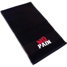 Spor Havlusu Fitness Gym Antrenman Golf Boks Sporcu Havlusu 30 x 100 cm  Nakışlı  Pamuklu Siyah