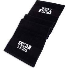 Spor Havlusu Fitness Gym Antrenman Golf Boks Sporcu Havlusu 30 x 100 cm  Nakışlı  Pamuklu Siyah