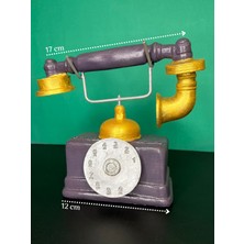 Nostalji Ankesörlü Telefon Vintage Polyester Biblo Dekoratif