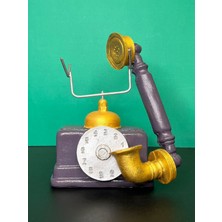 Nostalji Ankesörlü Telefon Vintage Polyester Biblo Dekoratif