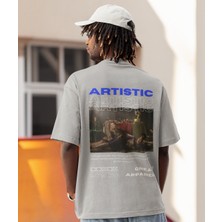 Terzili Giyin Artistic Baskılı Oversize Erkek Tişört