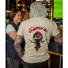 Terzili Giyin Shadow Samurai Baskılı Erkek Tişört