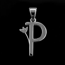 TabiTela 925 Ayar gümüş kolye Harf P   SM2959
