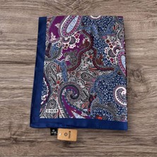 Aker Lacivert-Mor  Soft Touch Şal 002
