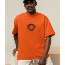 Terzili Giyin Antik Soyut Yüzler Baskılı Erkek Tişört