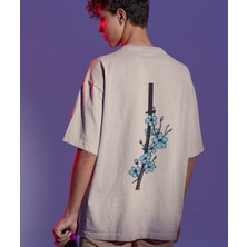 Terzili Giyin Katana Blossom Kılıç Baskılı Erkek Tişört