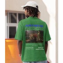 Terzili Giyin Artistic Baskılı Oversize Erkek Tişört