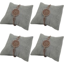 Teknotrust Süet Yastık Düzenleyici (4 Adet) Gri Bileklik & Saat ve Kelepçe 8x8 cm