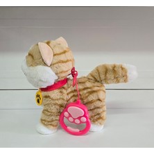 Oyuncak Uzaktan Kumandalı Kedi Sesli  Ses Kayıt Edebilen Pelüş Peluş Sevimli Dil Çıkaran 25 cm