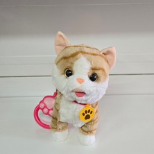 Oyuncak Uzaktan Kumandalı Kedi Sesli  Ses Kayıt Edebilen Pelüş Peluş Sevimli Dil Çıkaran 25 cm