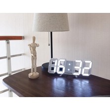 3D LED Işıklı Dijital Masa Duvar Saat Uzay Tasarım Dekoratif USB Pil