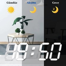 3D LED Işıklı Dijital Masa Duvar Saat Uzay Tasarım Dekoratif USB Pil