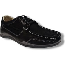 Master 1712-25  Nubuk Deri Casual Erkek Ayakkabı Siyah