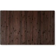 Bambu Banyo Paspası Kaydırmaz Özellikli Taban 50 x 120  cm  Koyu Kahverengi