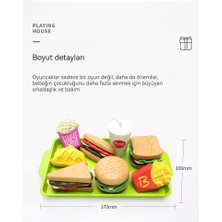 Luxıxı 8 Parça Çocuk Ev Oyuncak Mini Burger Patates Kızartması Batı Mutfak Seti Simülasyon Gıda Modeli (Yurt Dışından)